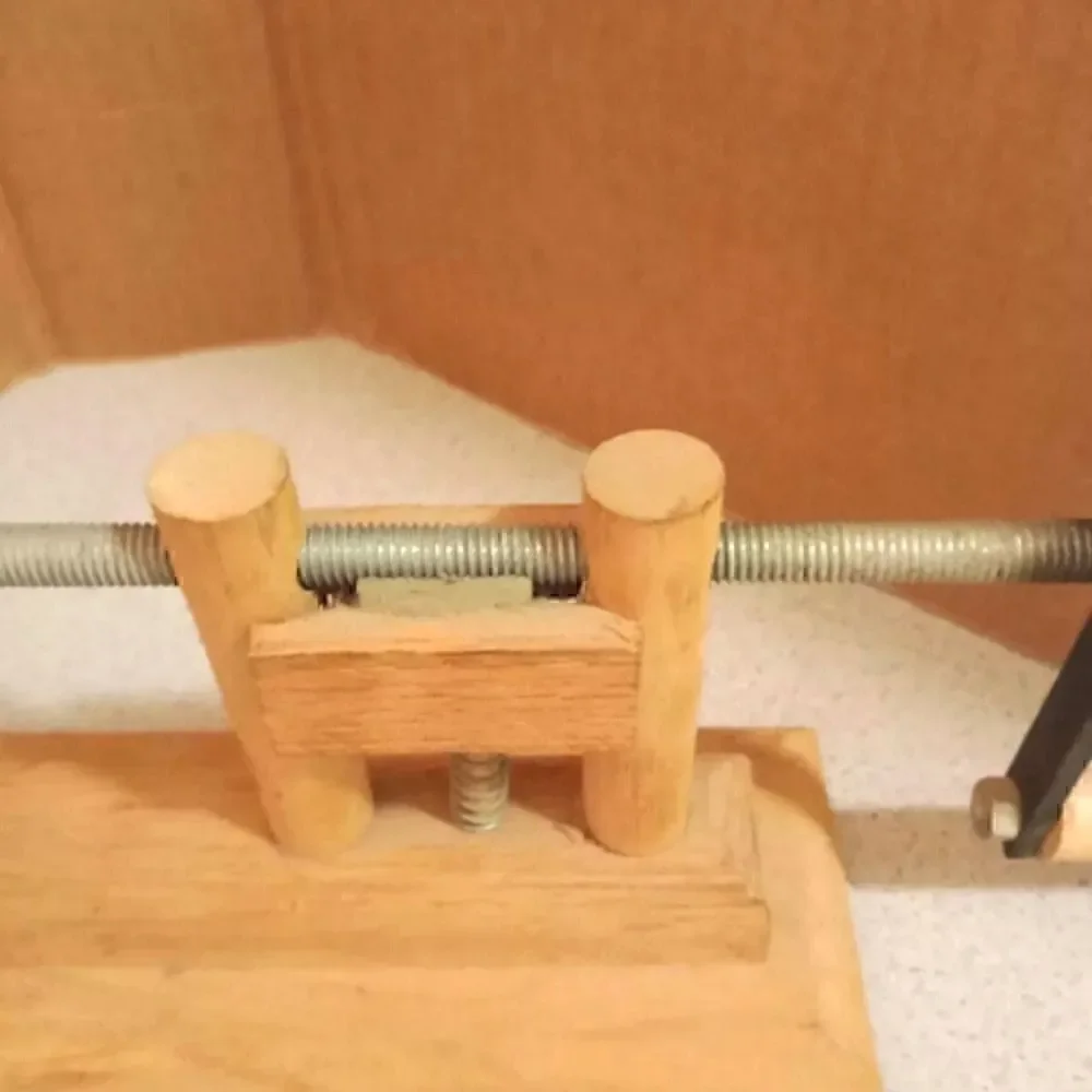 Wooden Hand Crank Apple Corer